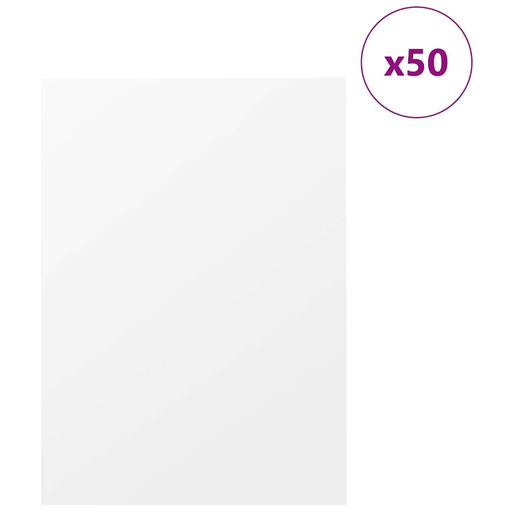 Dekor Panels 50 pcs Hvid 30 x 42 x 0.27 cm Konstrueret træ