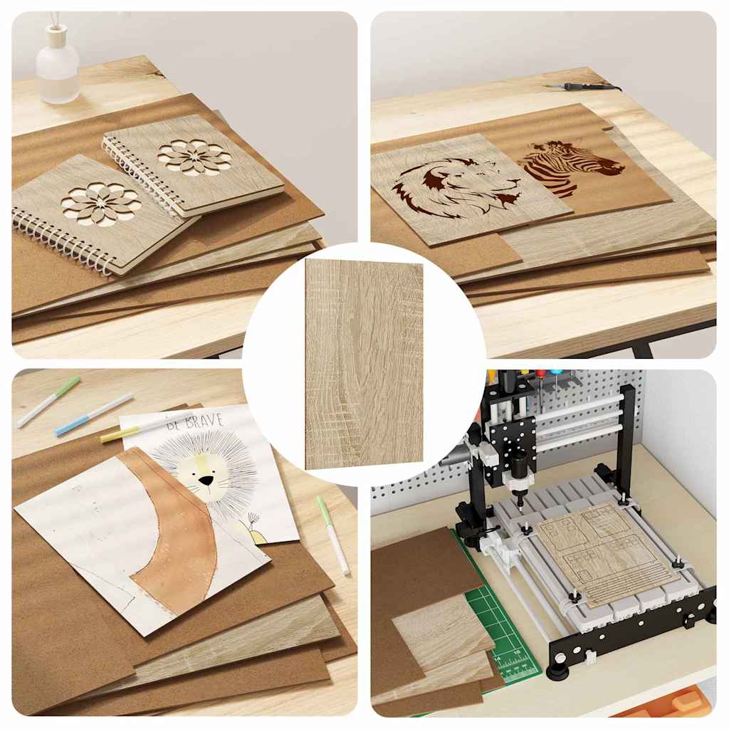 Dekor Panels 50 pcs Sonoma eg 30 x 42 x 0.27 cm Konstrueret træ