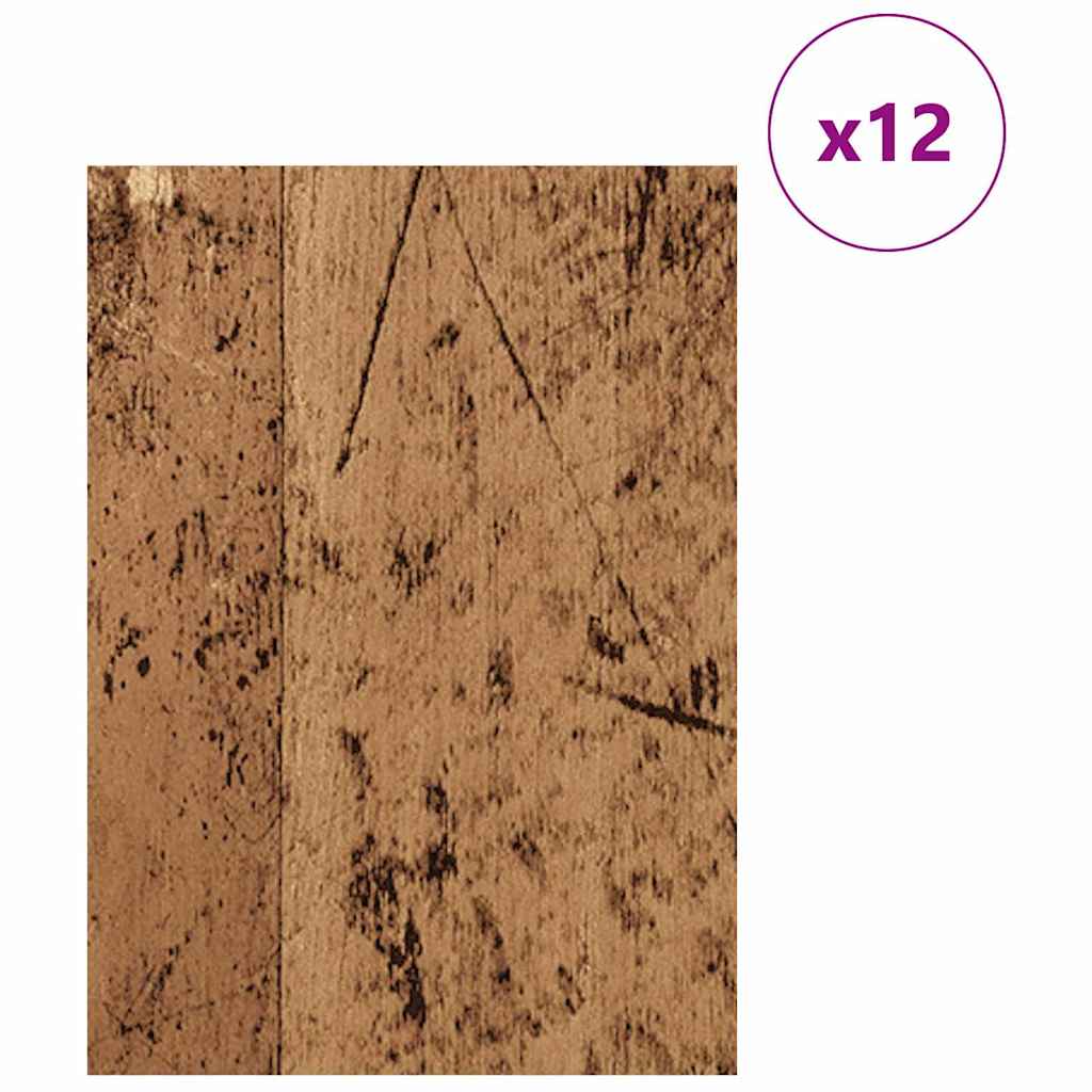 Dekor Panels 12 pcs Gammelt træ 30 x 42 x 0.27 cm