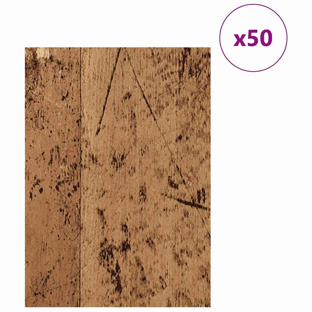 Dekor Panels 50 pcs Gammelt træ 30 x 42 x 0.27 cm