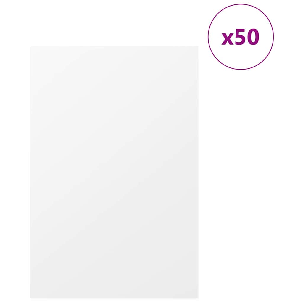 Dekor Panels 50 pcs Hvid 40 x 60 x 0,27 cm Konstrueret træ