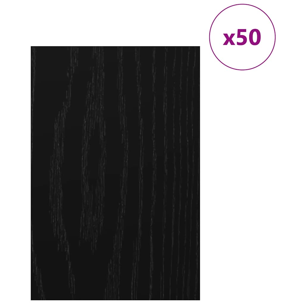 Dekor Panels 50 pcs Sort eg 40 x 60 x 0,27 cm Konstrueret træ