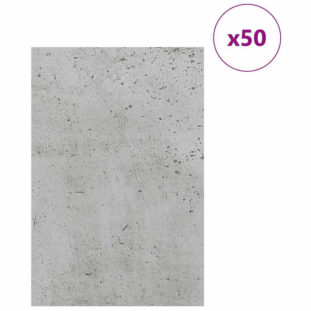Dekor Panels 50 pcs Beton Grå 40 x 60 x 0,27 cm Konstrueret træ