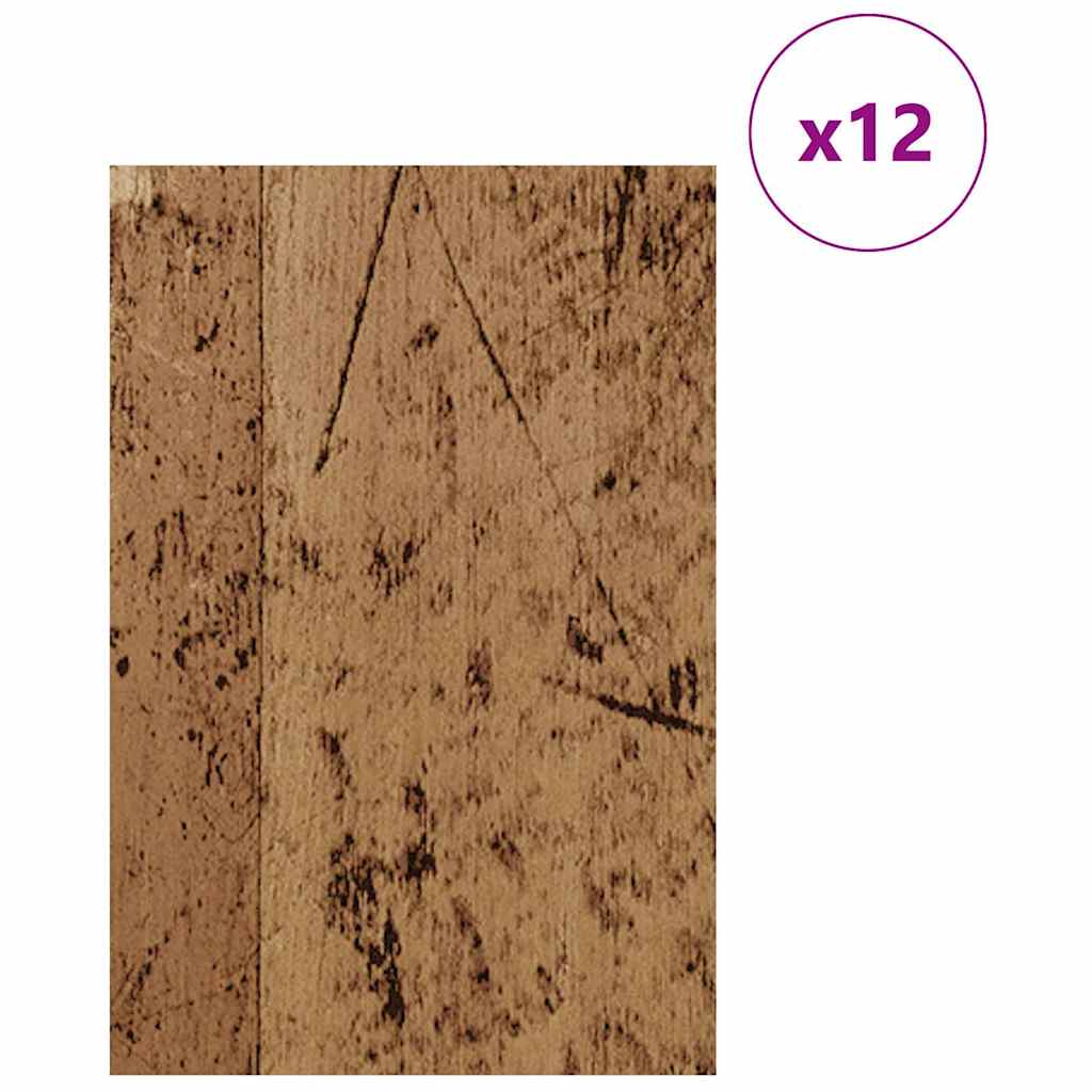 Dekor Panels 12 pcs Gammelt træ 40 x 60 x 0,27 cm