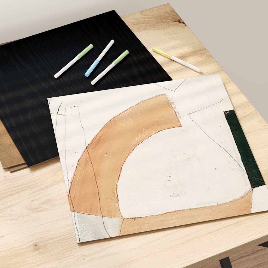 Dekor Panels 50 pcs Sort eg 30 x 30 x 0,27 cm Konstrueret træ