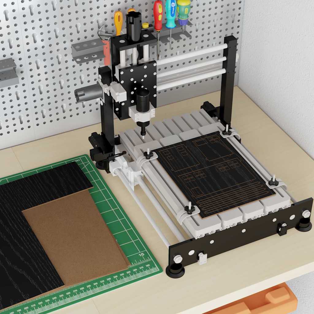 Dekor Panels 50 pcs Sort eg 30 x 30 x 0,27 cm Konstrueret træ