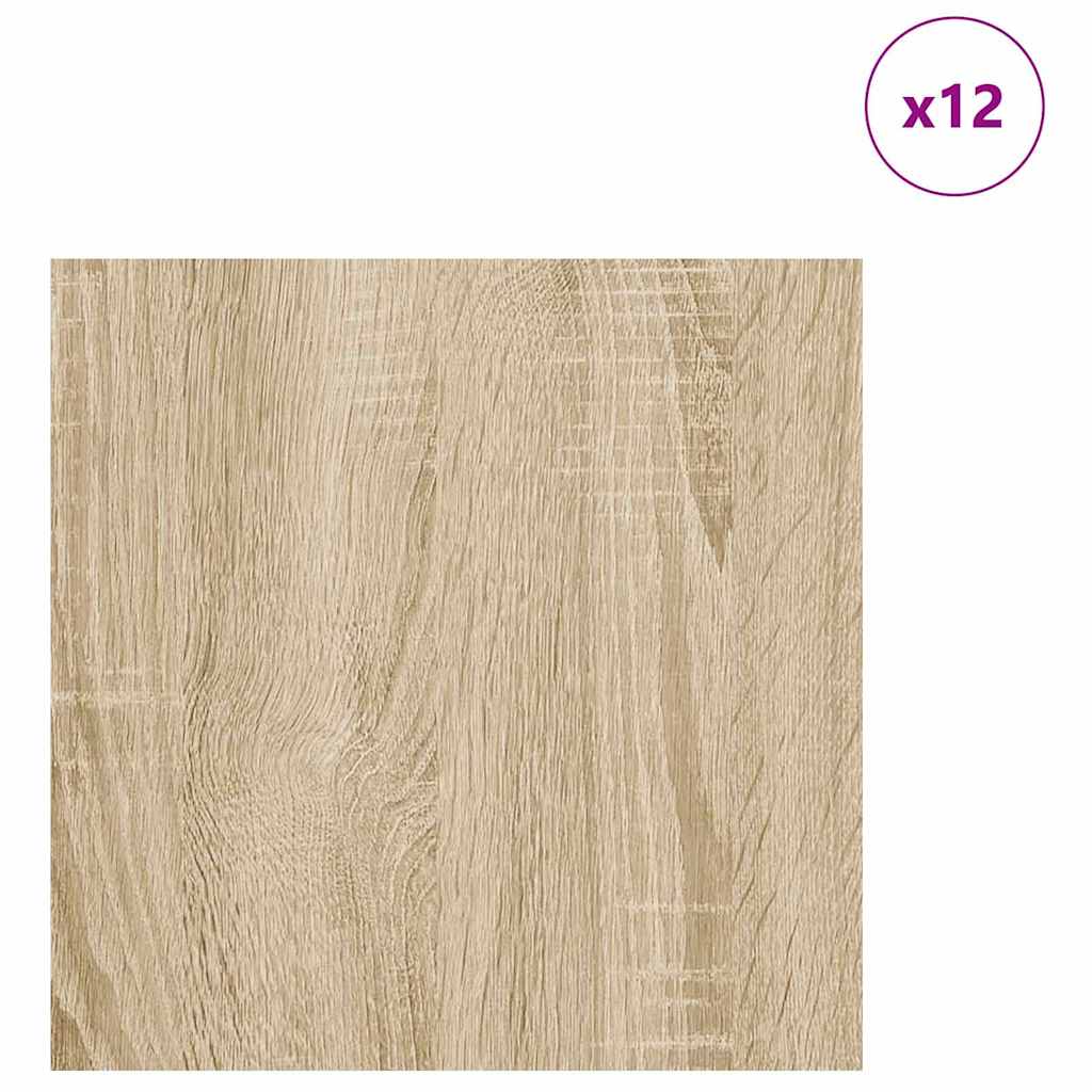 Dekor Panels 12 pcs Sonoma eg 30 x 30 x 0,27 cm Konstrueret træ
