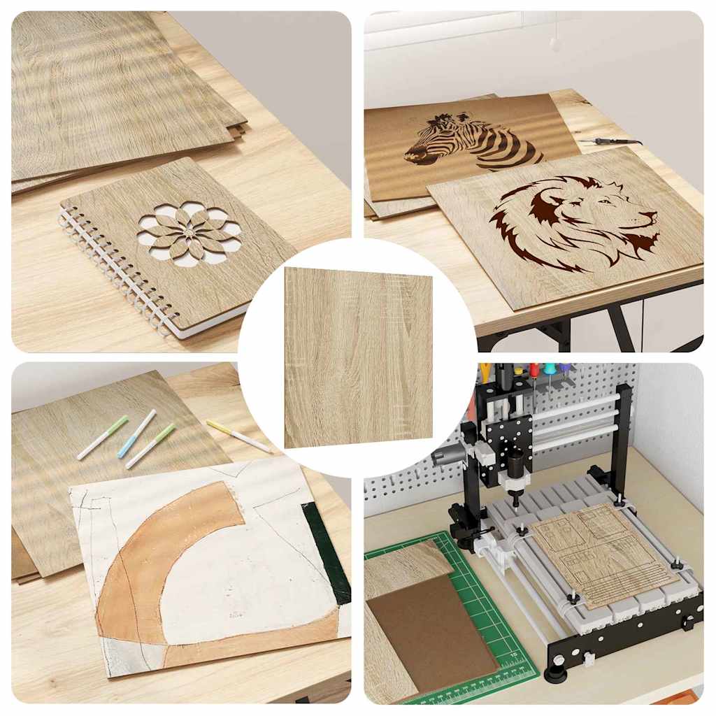 Dekor Panels 50 pcs Sonoma eg 30 x 30 x 0,27 cm Konstrueret træ