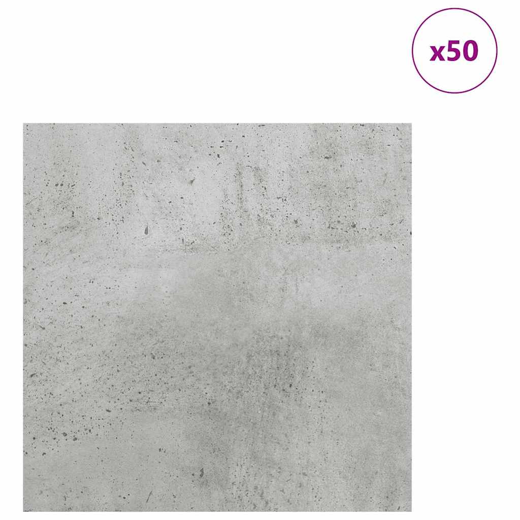 Dekor Panels 50 pcs Beton Grå 30 x 30 x 0,27 cm Konstrueret træ