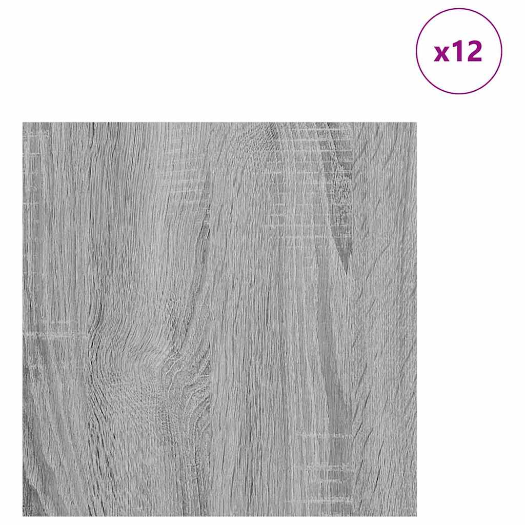 Dekor Panels 12 pcs Grå Sonoma 30 x 30 x 0,27 cm