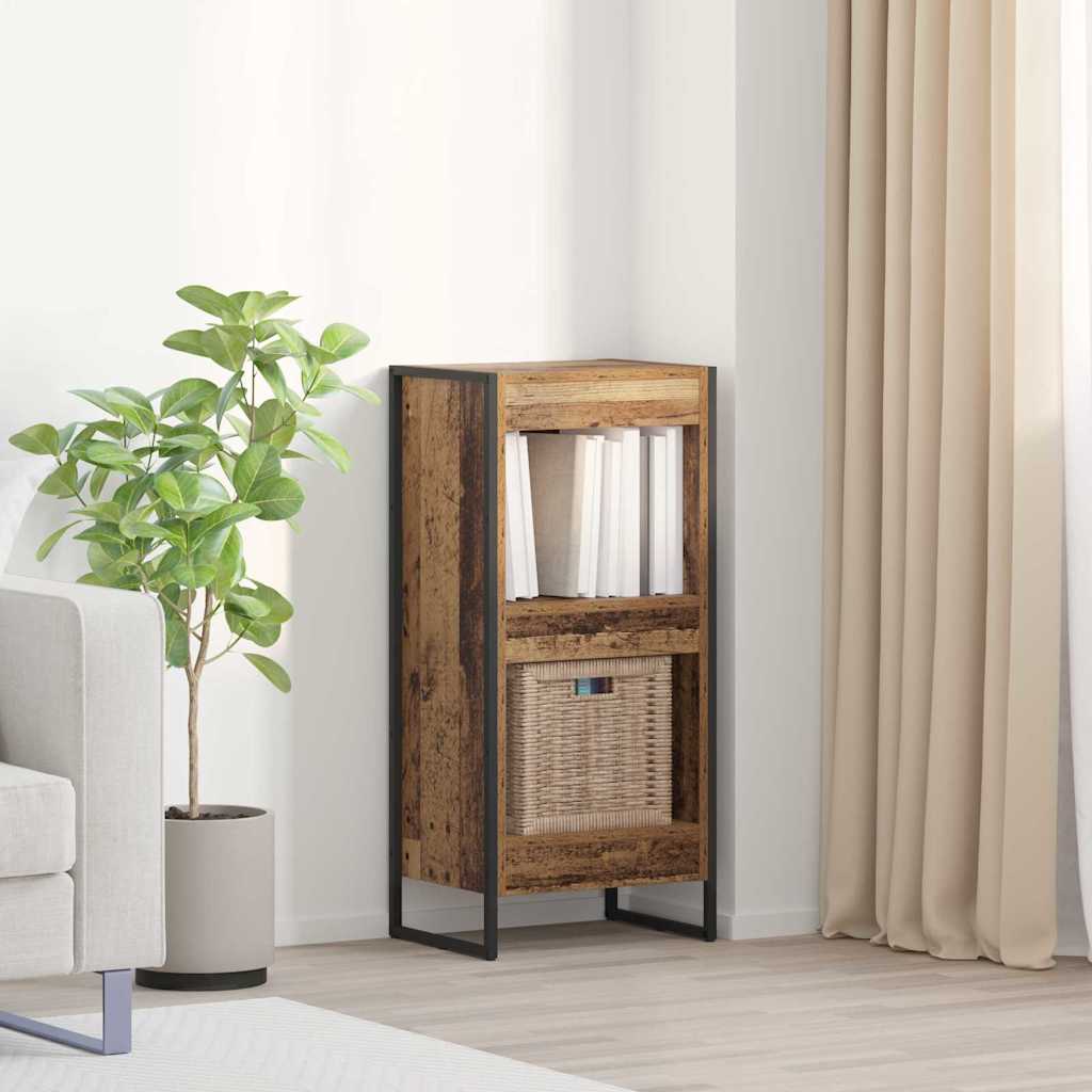 Bogskab Gammelt træ 40 x 30 x 86,5 cm Konstrueret træ billede