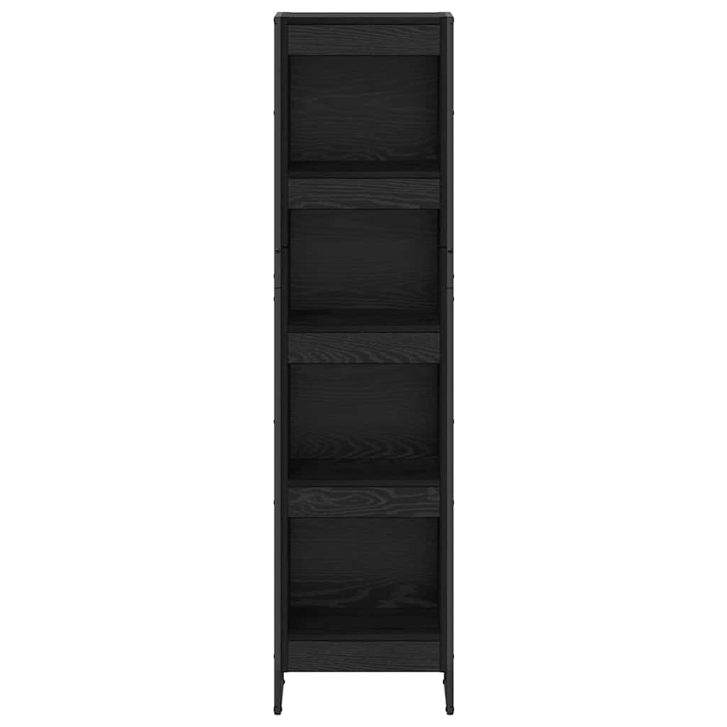 Bogskab Sort eg 40 x 30 x 155 cm Konstrueret træ