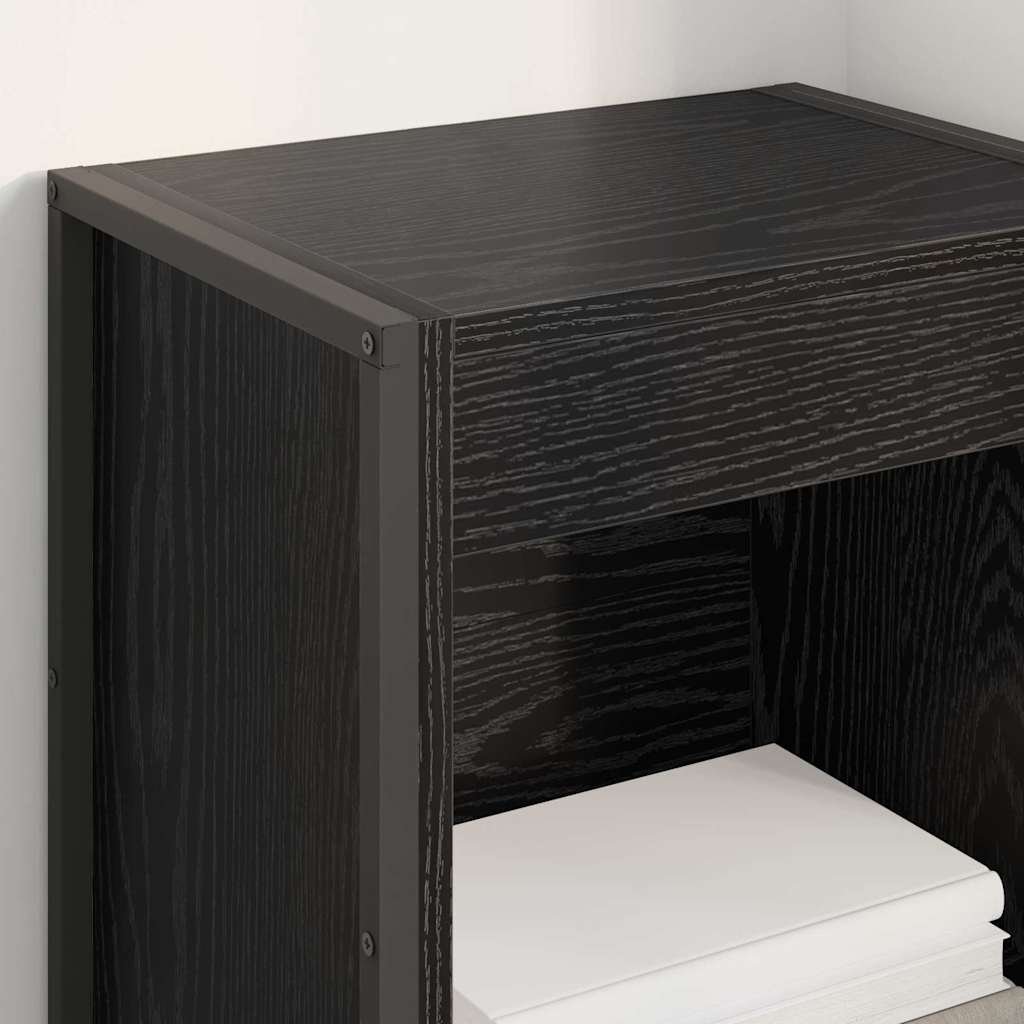 Bogskab Sort eg 40 x 30 x 189,5 cm Konstrueret træ