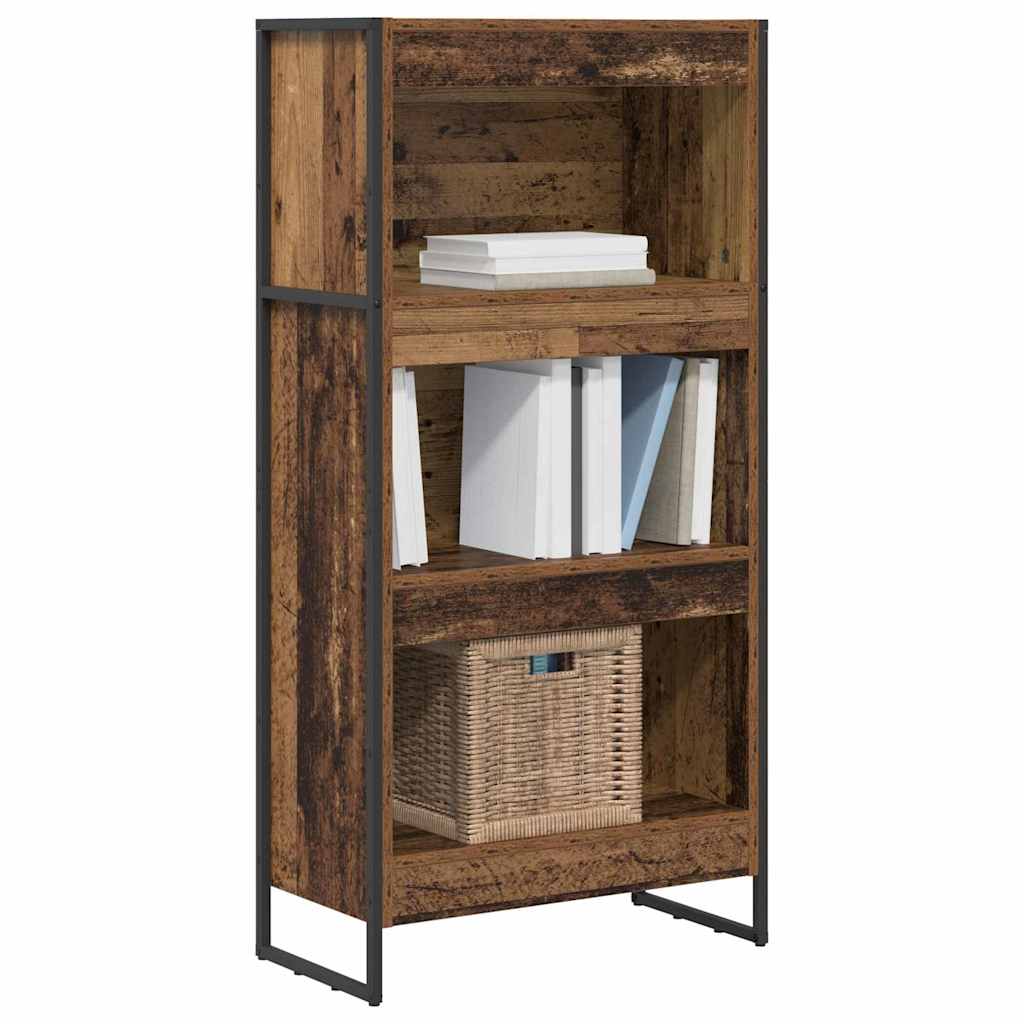 Bogskab Gammelt træ 60 x 30 x 121 cm Konstrueret træ