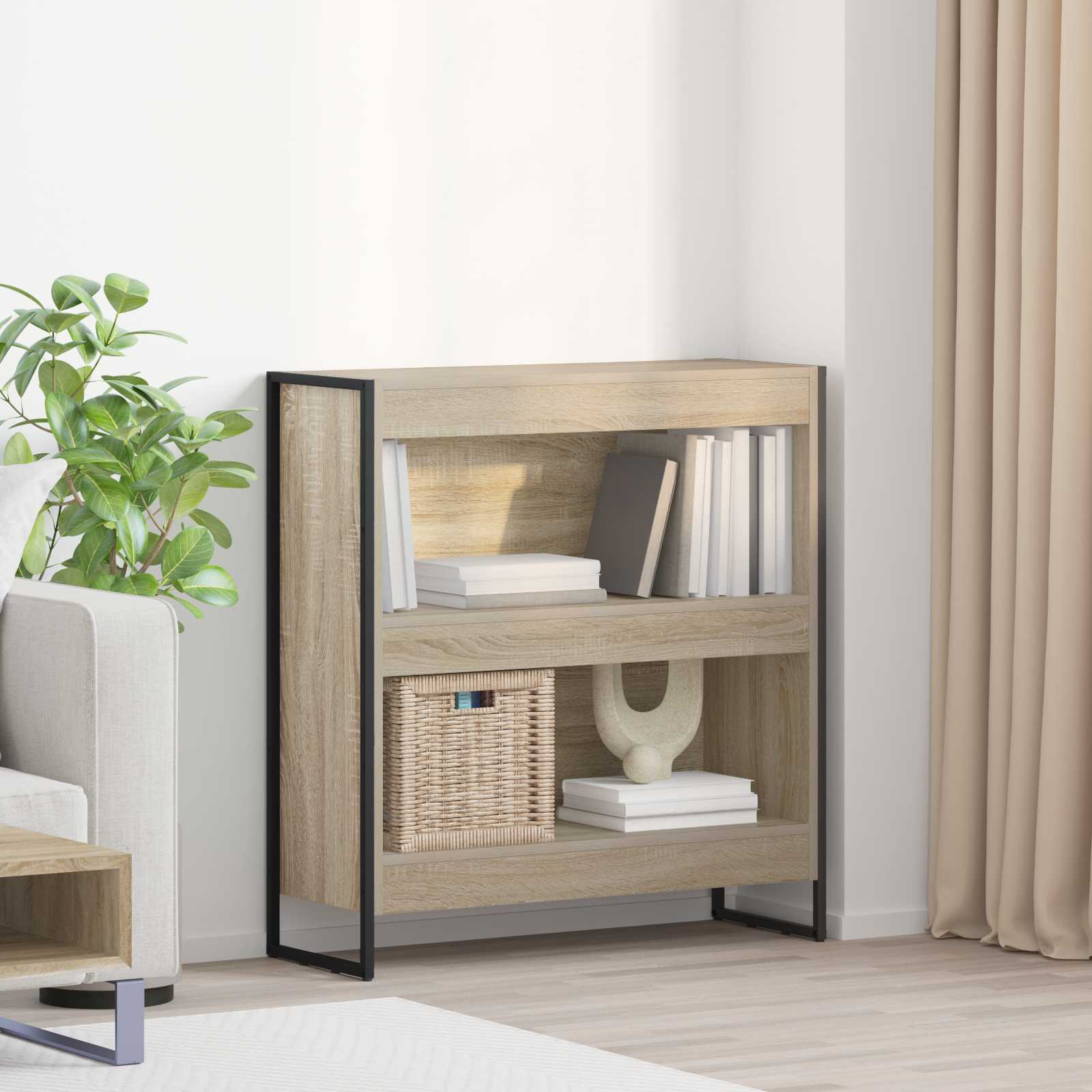 Bogskab 80 x 30 x 86,5 cm Konstrueret træ Sonoma billede