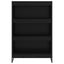Bogskab Sort eg 80 x 30 x 121 cm Konstrueret træ