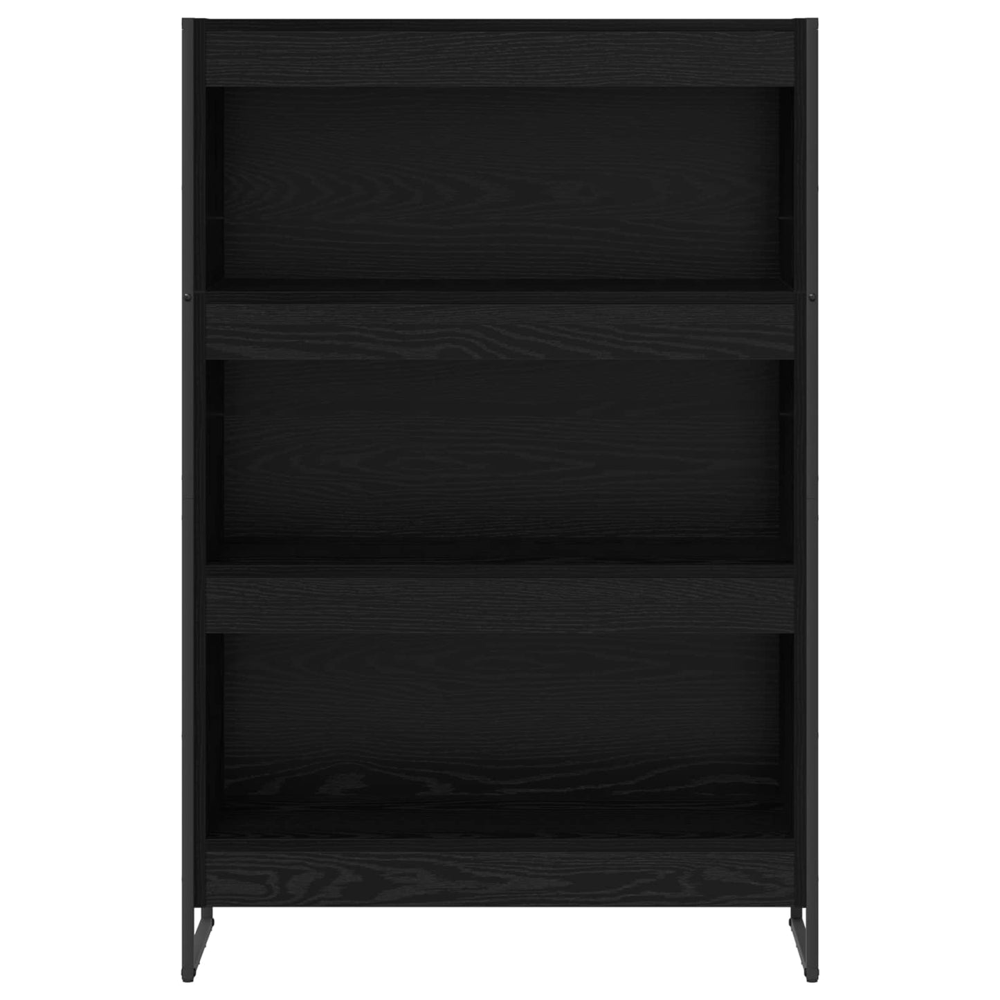 Bogskab Sort eg 80 x 30 x 121 cm Konstrueret træ