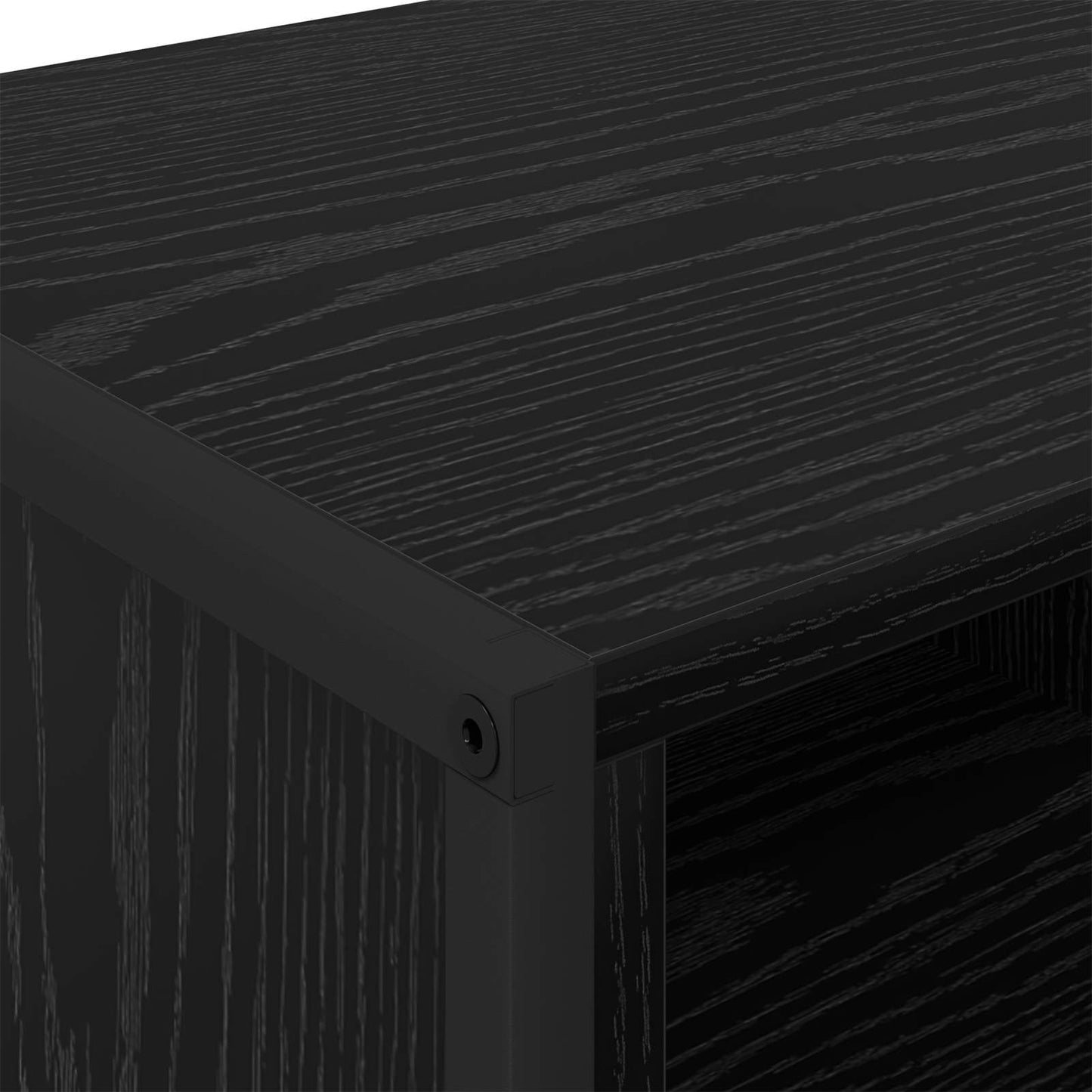 Sko skab Sort eg 100 x 35 x 44 cm Konstrueret træ