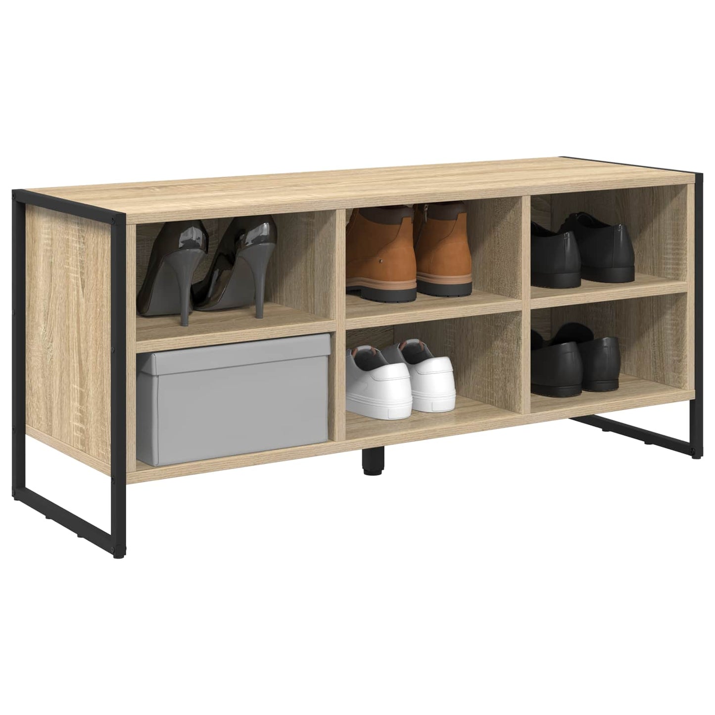 Sko skab med opbevaring Sonoma 100 x 35 x 44 cm Konstrueret træ