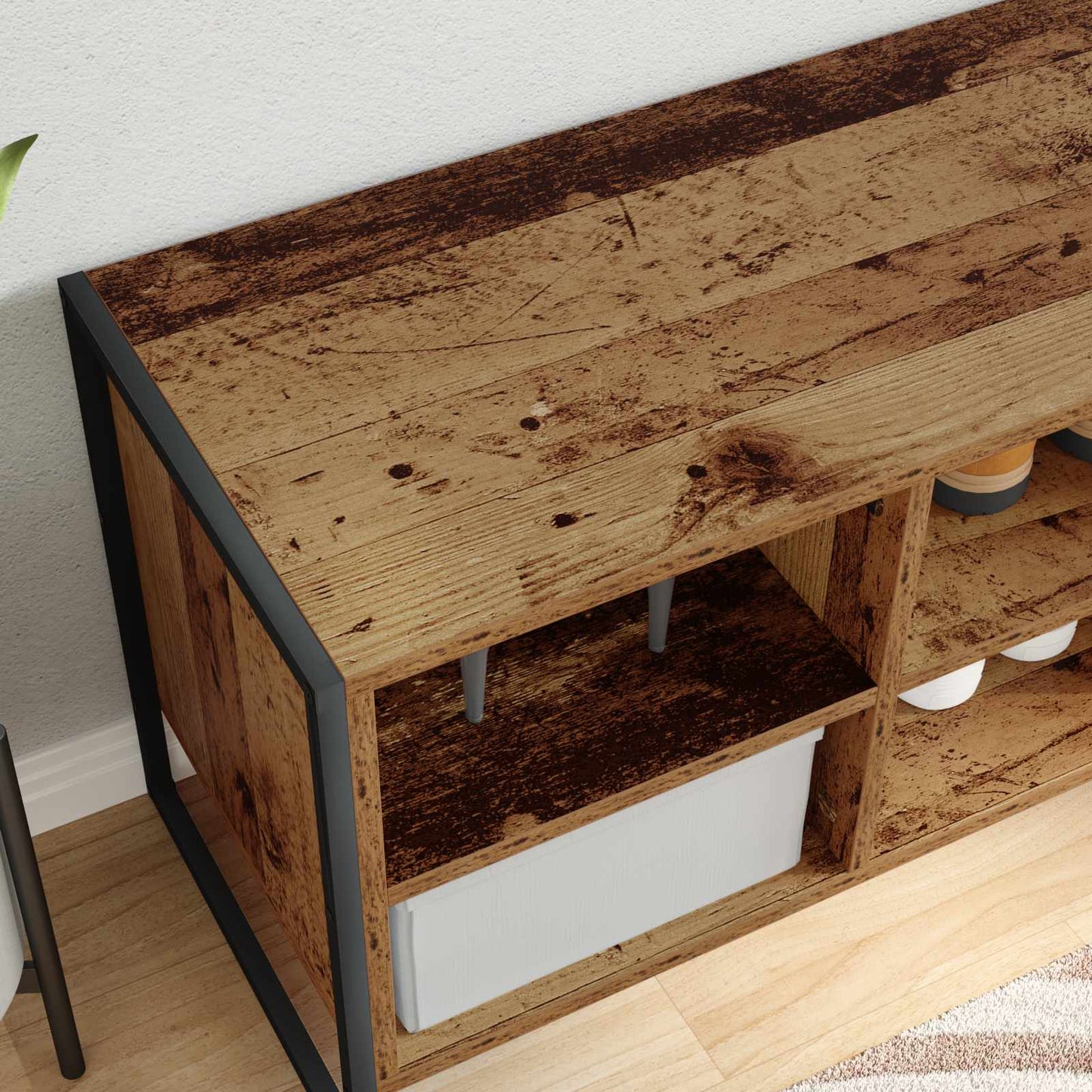 Sko skab Gammelt træ 100 x 35 x 44 cm Konstrueret træ