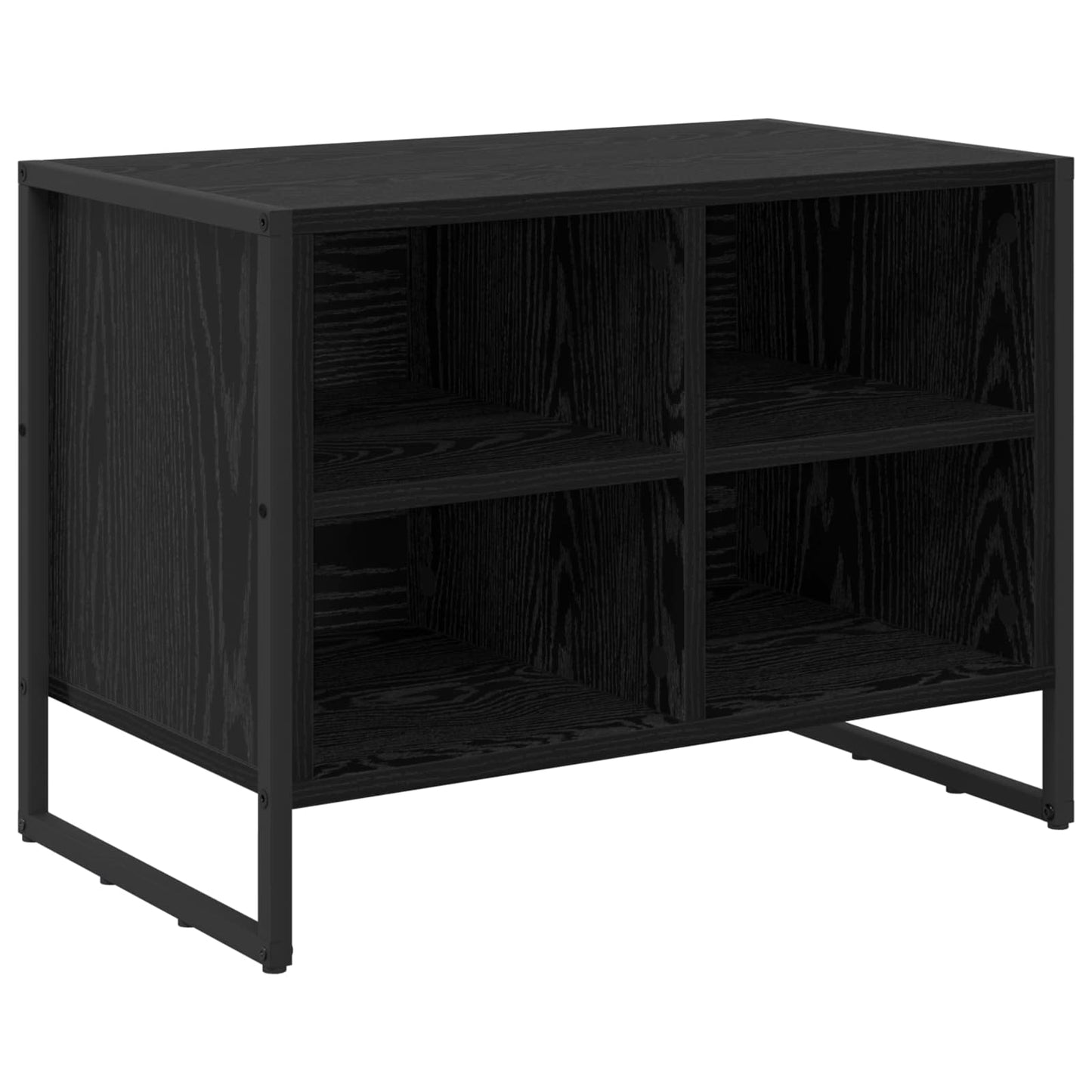 Sko skab med opbevaring Sort eg 60 x 35 x 44 cm Konstrueret træ