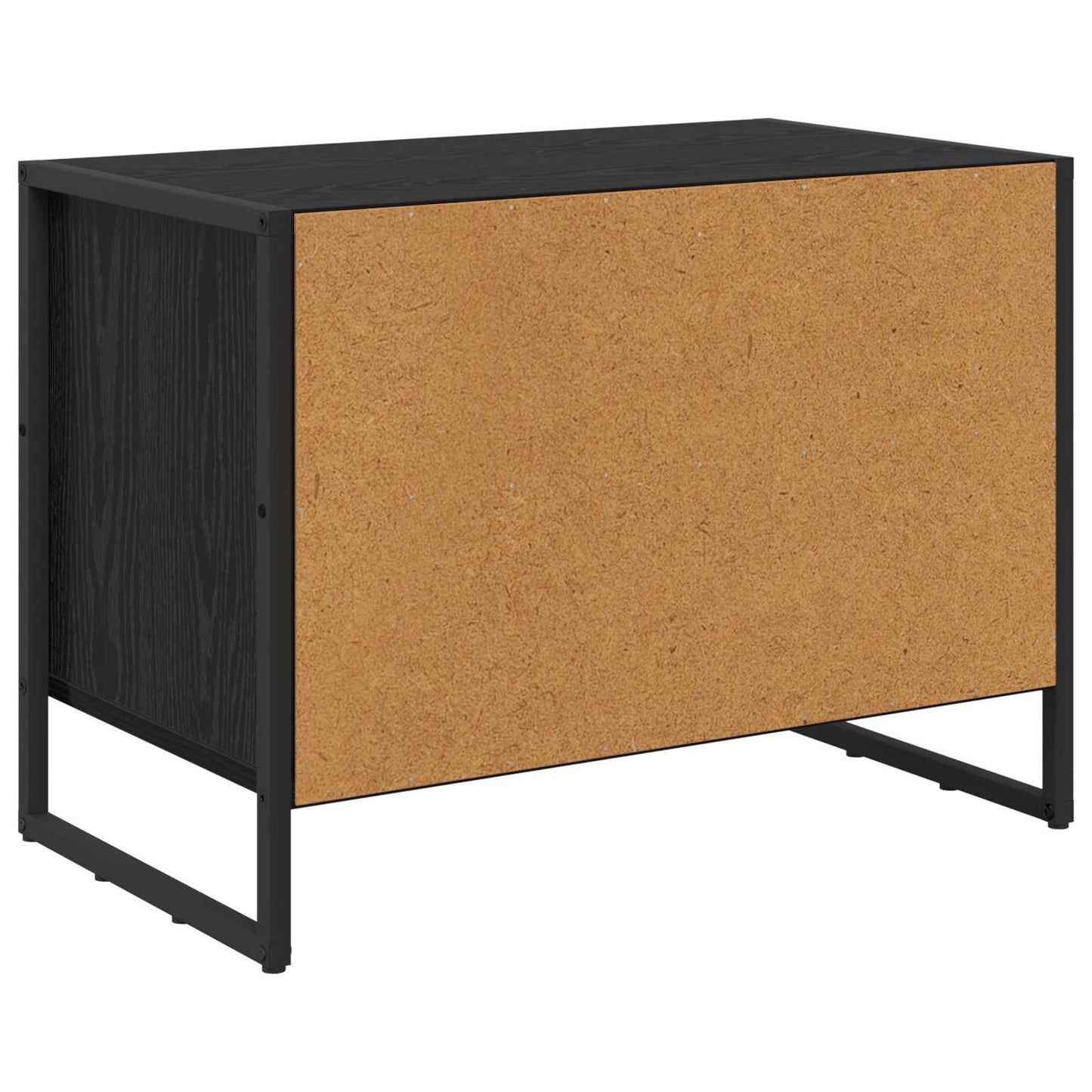 Sko skab med opbevaring Sort eg 60 x 35 x 44 cm Konstrueret træ