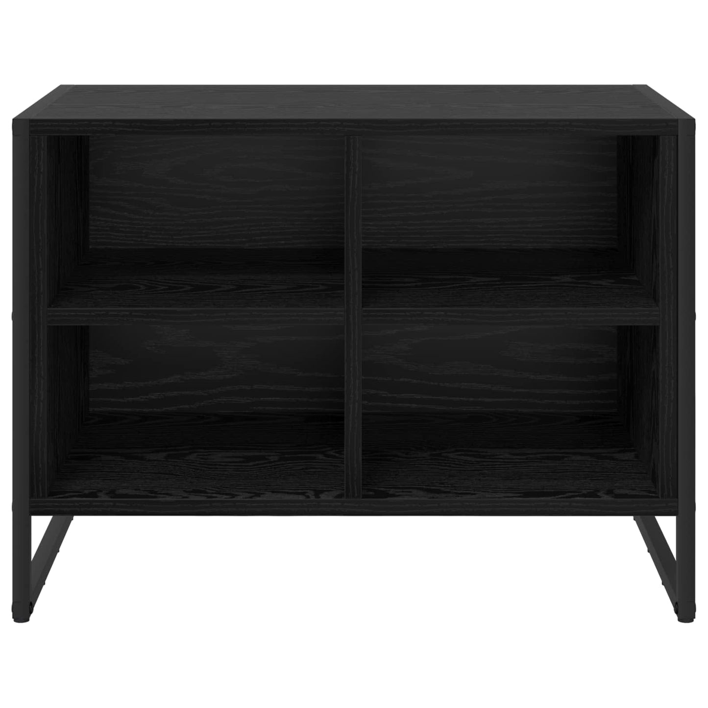 Sko skab med opbevaring Sort eg 60 x 35 x 44 cm Konstrueret træ