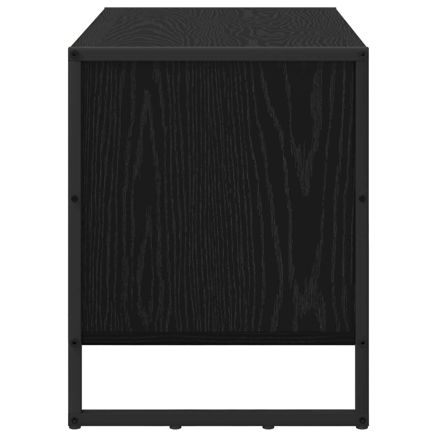 Sko skab med opbevaring Sort eg 60 x 35 x 44 cm Konstrueret træ