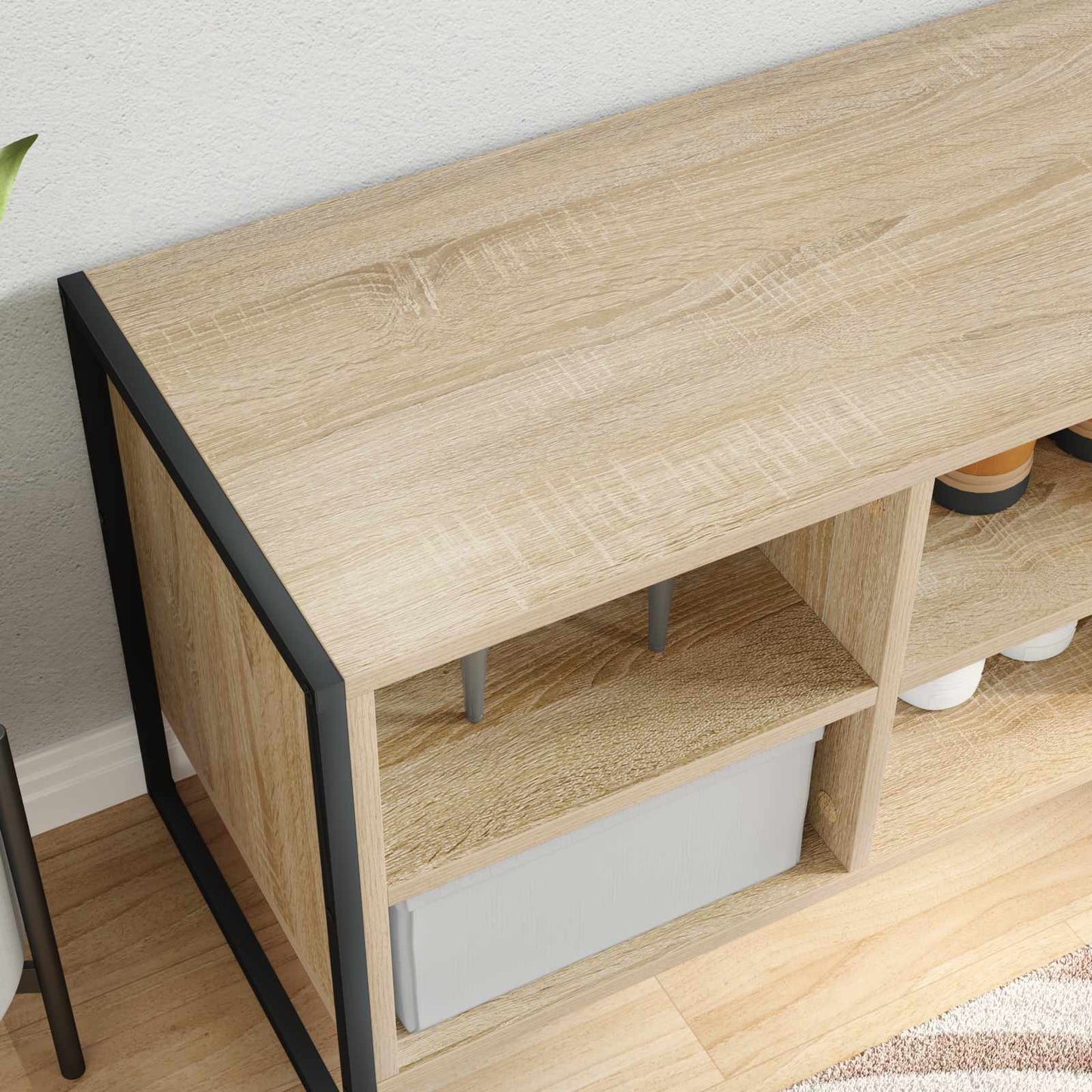 Sko skab med opbevaring Sonoma 60 x 35 x 44 cm Konstrueret træ