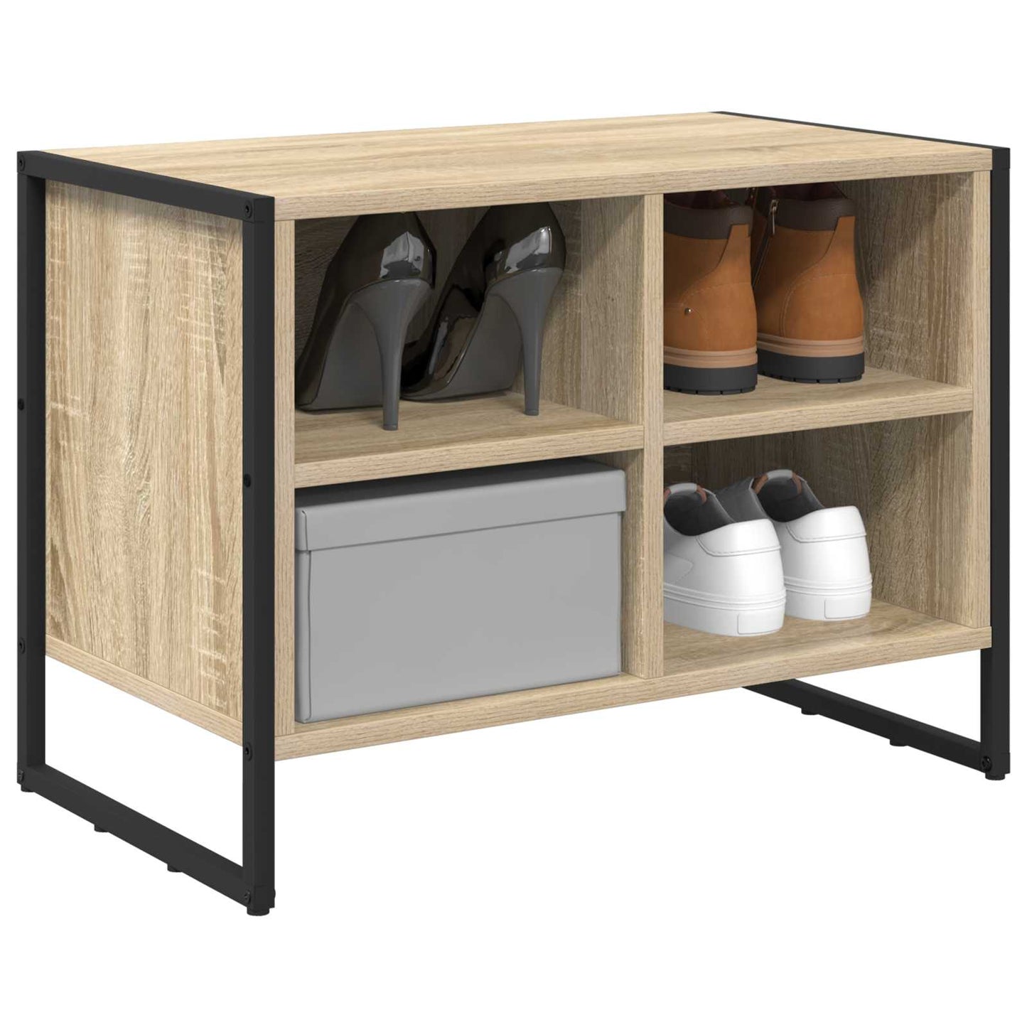 Sko skab med opbevaring Sonoma 60 x 35 x 44 cm Konstrueret træ