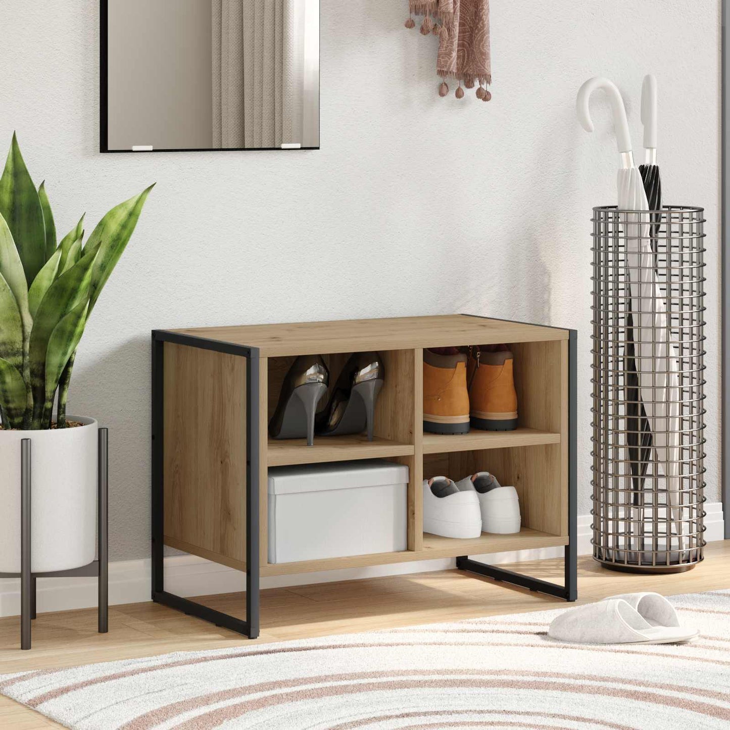 Sko skab Artisan eg 60 x 35 x 44 cm Konstrueret træ