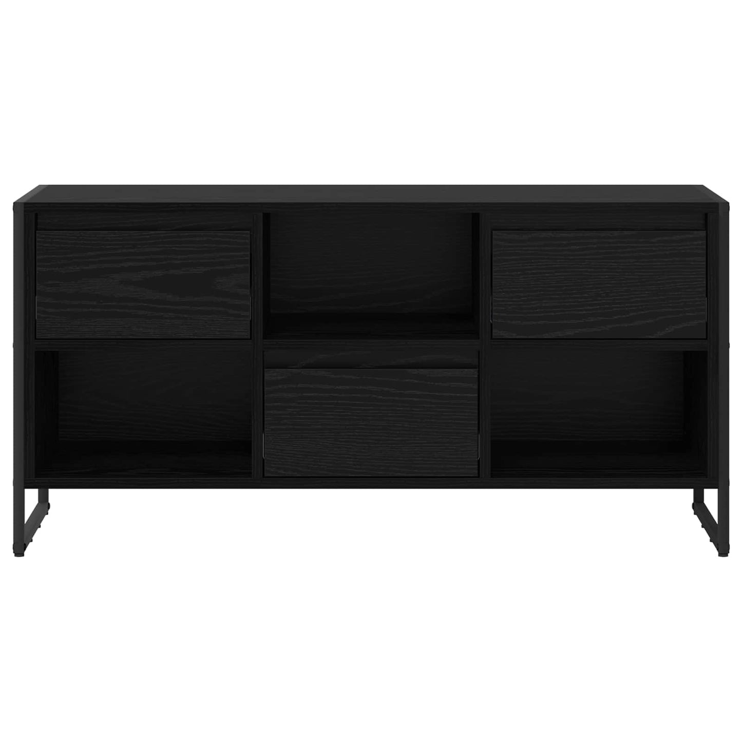 TV-skab med skuffe Sort eg 100 x 36 x 49,5 cm Konstrueret træ