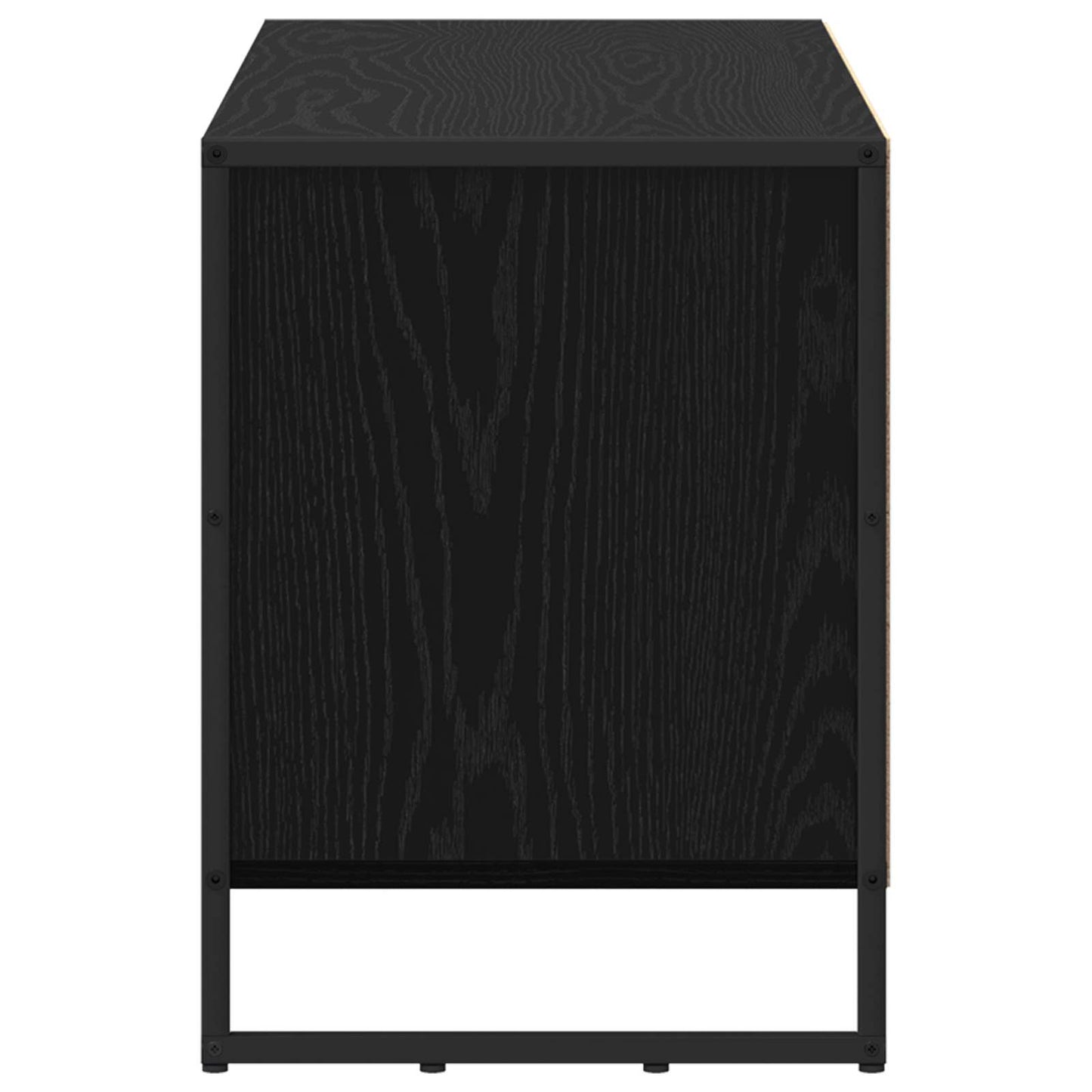 TV-skab med skuffe Sort eg 100 x 36 x 49,5 cm Konstrueret træ