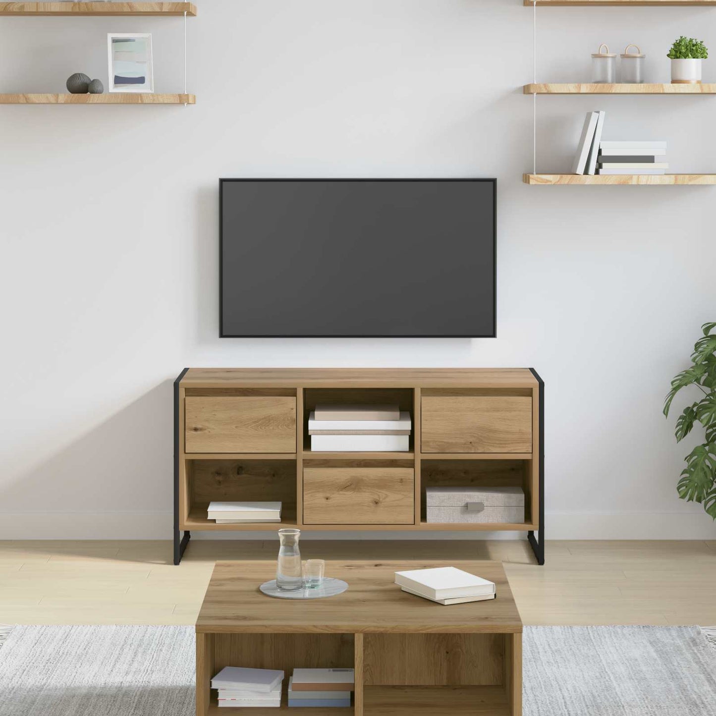 TV-skab Artisan eg 100 x 36 x 49,5 cm Konstrueret træ