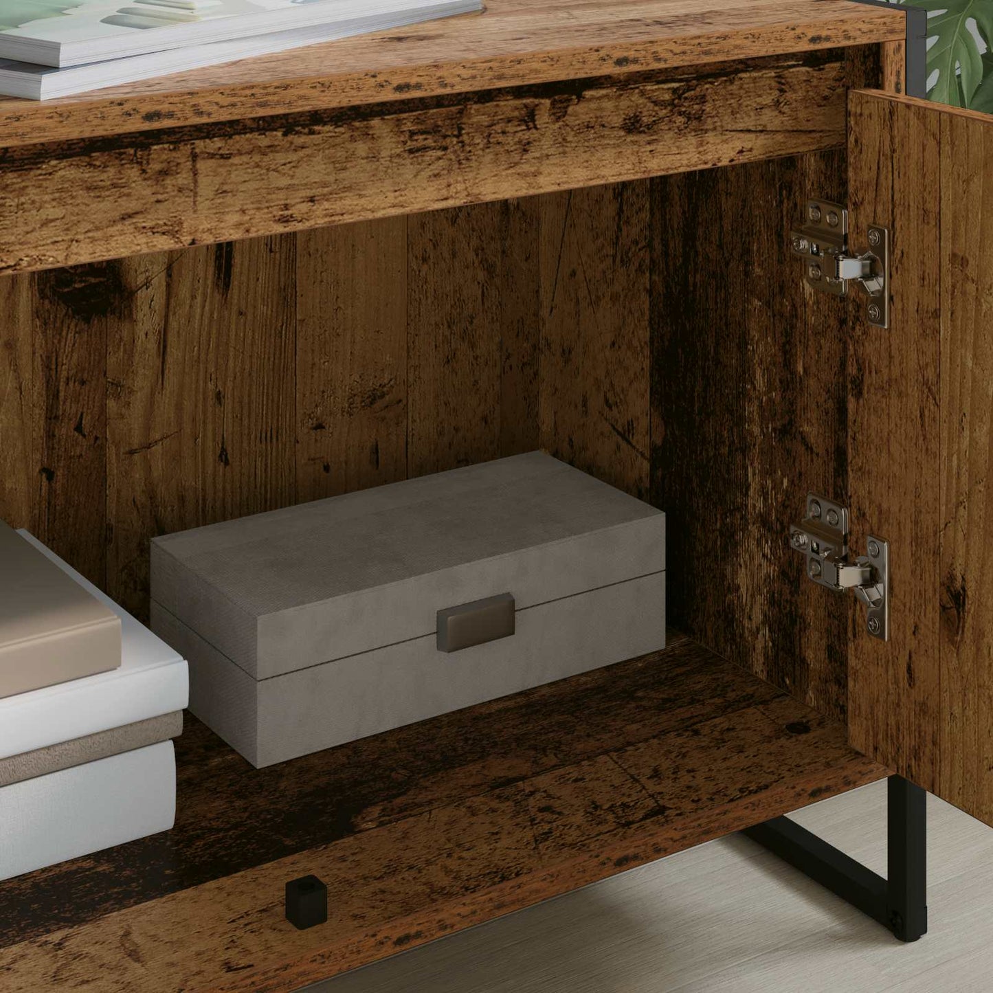 TV-skab Gammelt træ 140 x 36 x 49.5 cm Konstrueret træ
