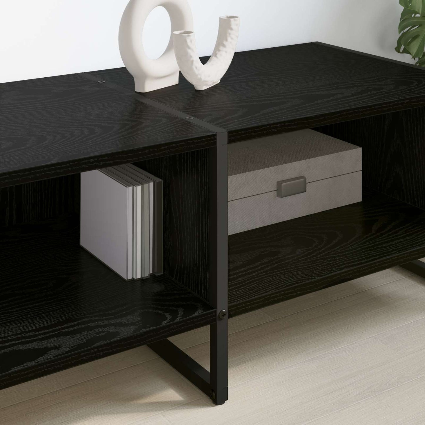 TV-skab 170.5 x 36 x 30.5 cm Sort eg Konstrueret træ