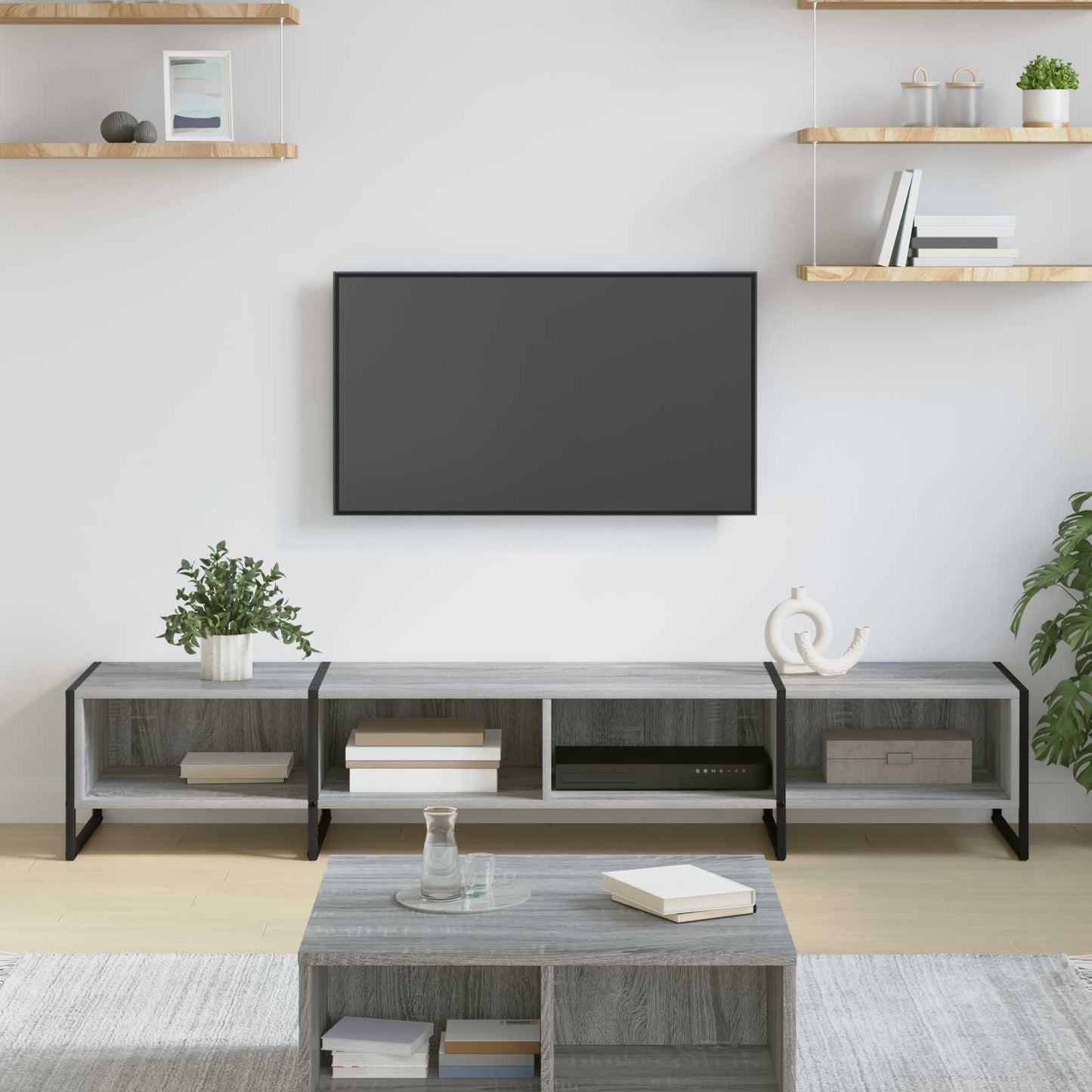 TV-skab Grå Sonoma 170.5 x 36 x 30.5 cm Konstrueret træ