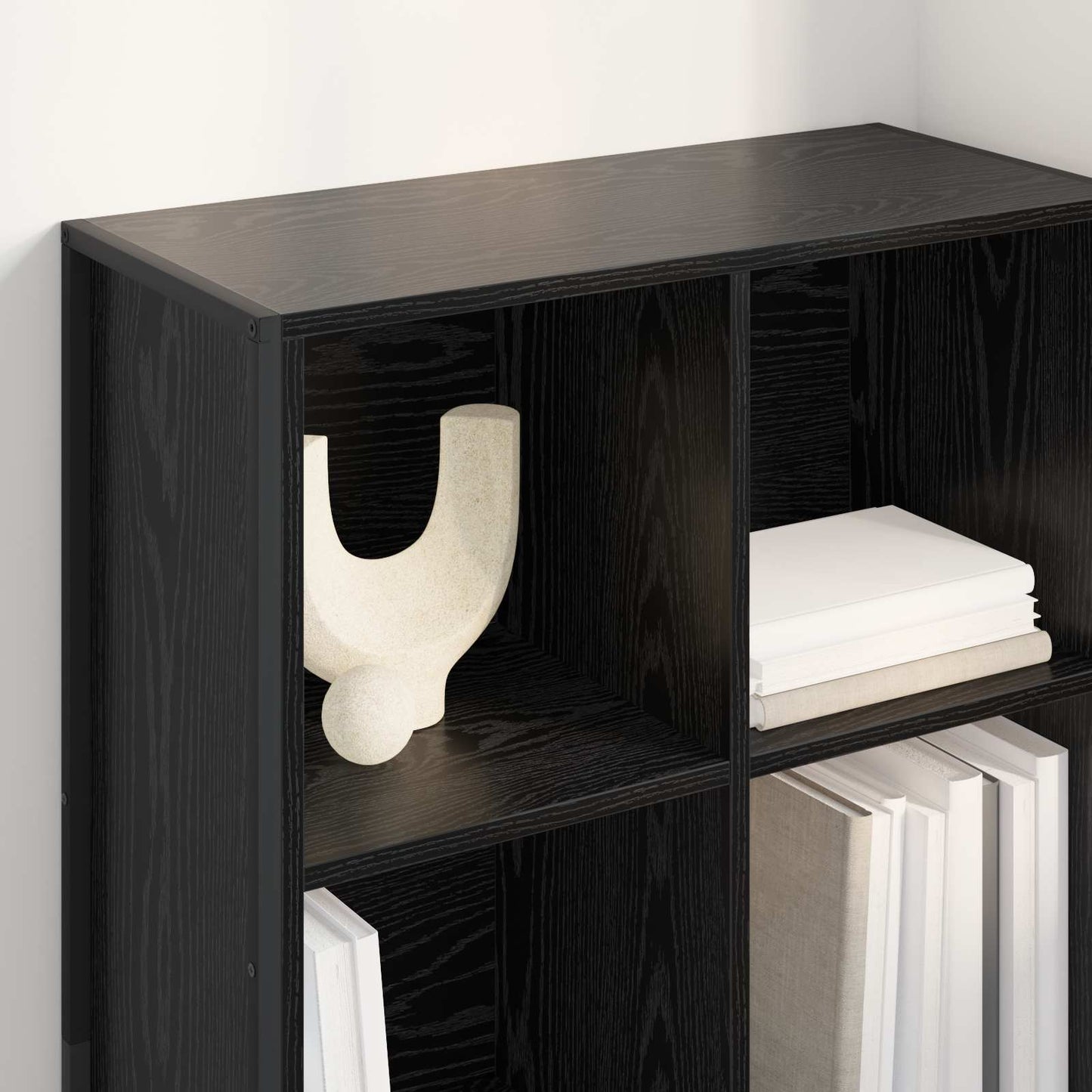 Bogskab Sort eg 99,5 x 30 x 108,5 cm Konstrueret træ