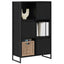 Bogskab Sort eg 68 x 30 x 108.5 cm Konstrueret træ