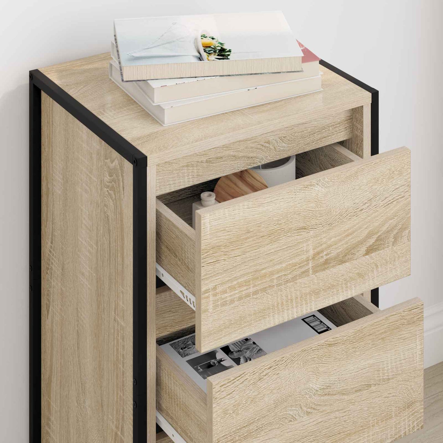 Sideboard med skuffe Sonoma 42 x 36 x 75.5 cm Konstrueret træ
