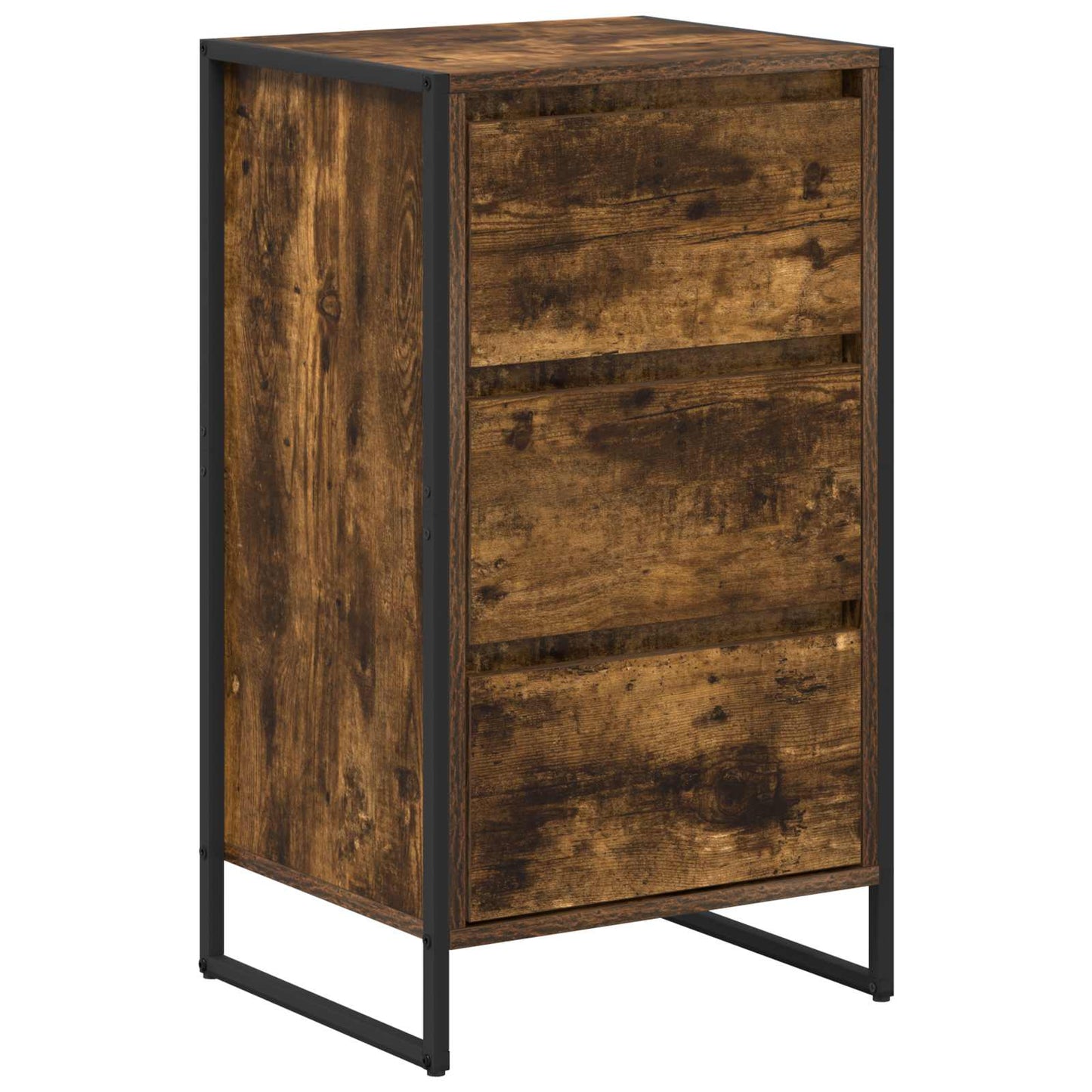Sideboard med skuffe Røget Eg 42 x 36 x 75.5 cm Konstrueret træ