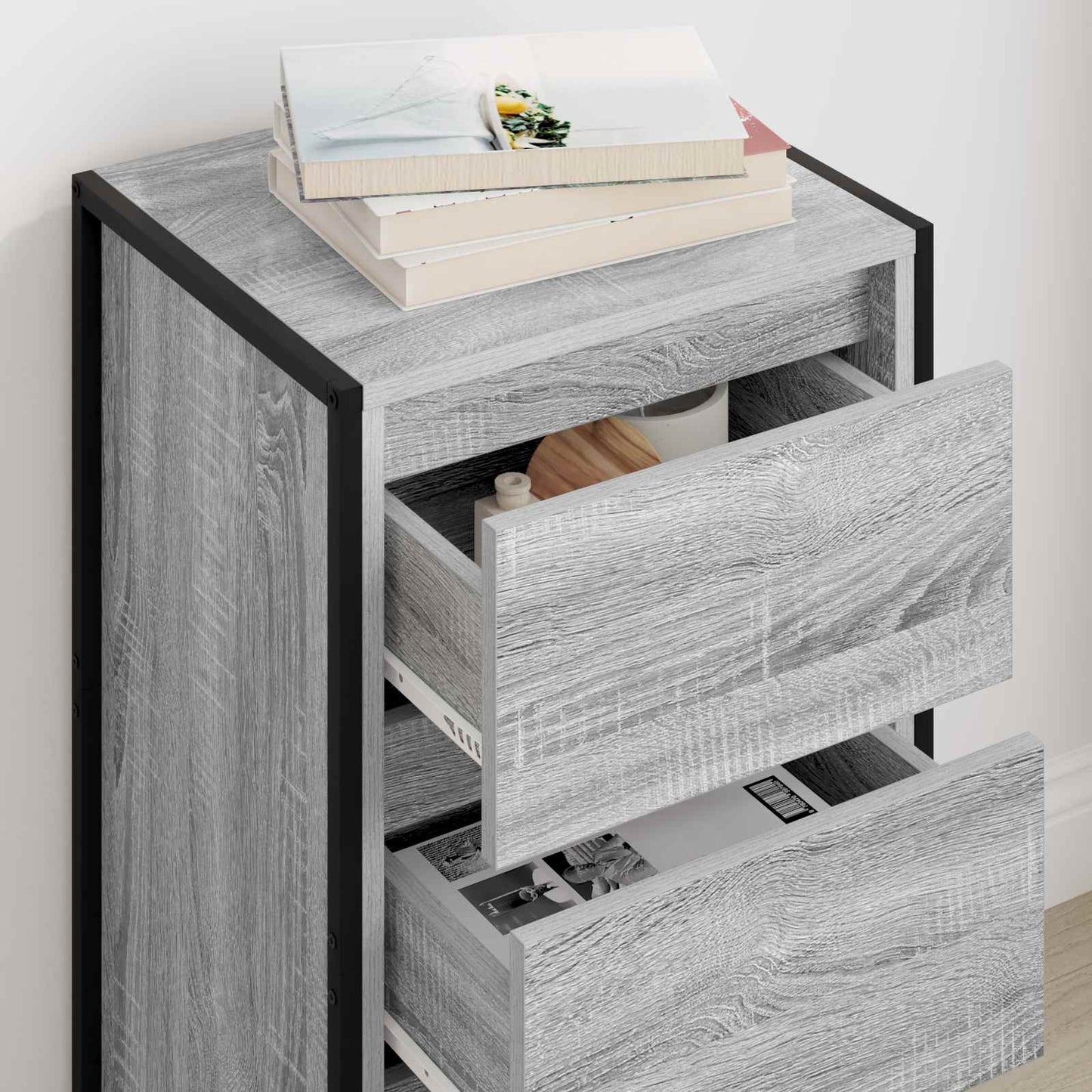 Sideboard Grå Sonoma 42 x 36 x 75.5 cm Konstrueret træ