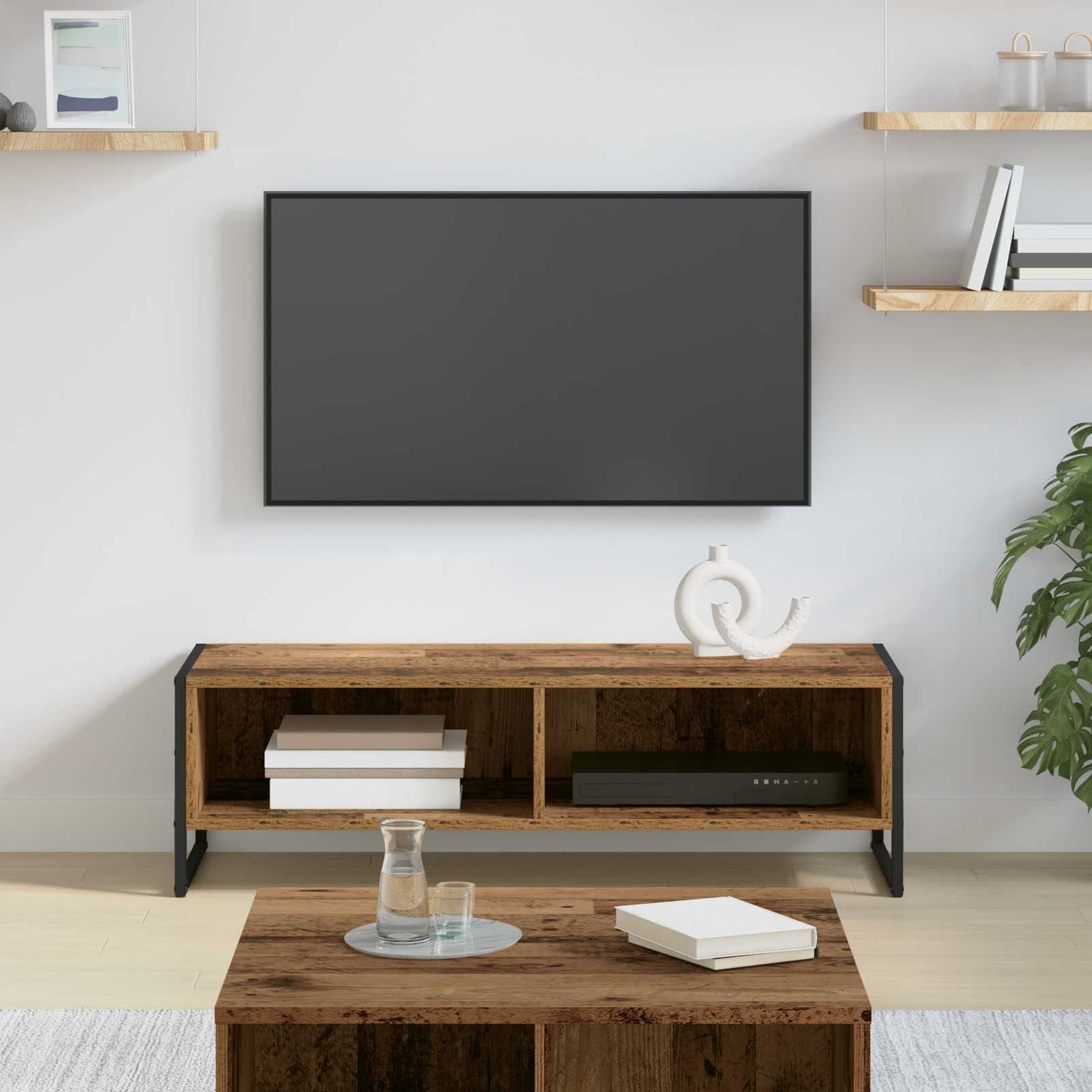TV-skab Gammelt træ 100 x 36,5 x 30,5 cm Konstrueret træ