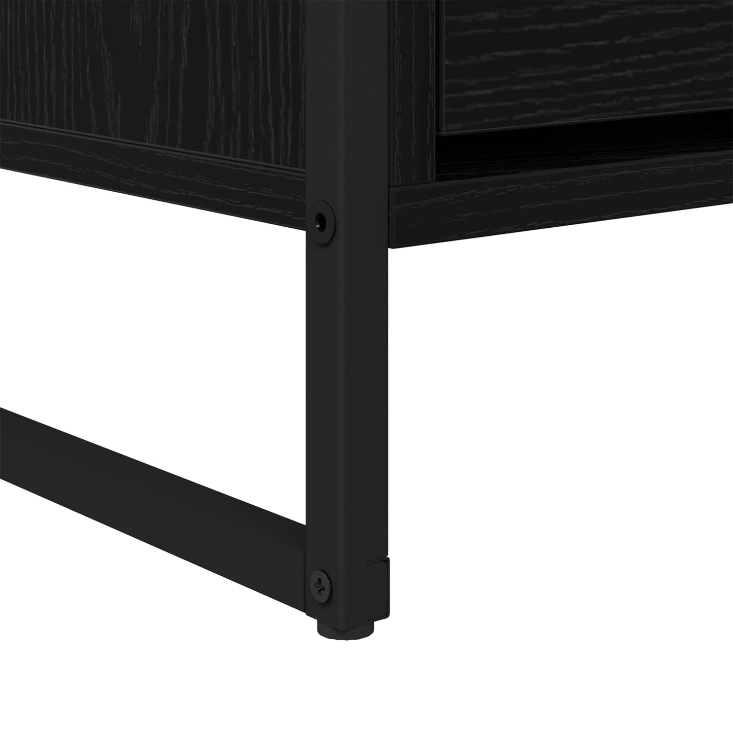 TV-skab med skuffe Sort eg 100 x 36 x 49,5 cm Konstrueret træ