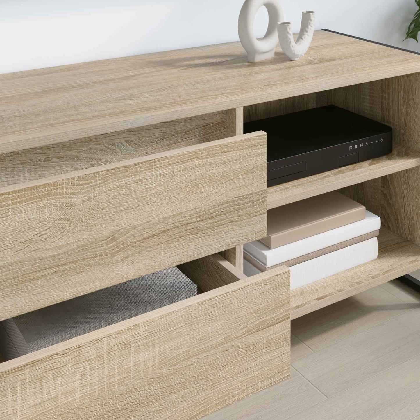 TV-skab med skuffe Sonoma 100 x 36 x 49,5 cm Konstrueret træ