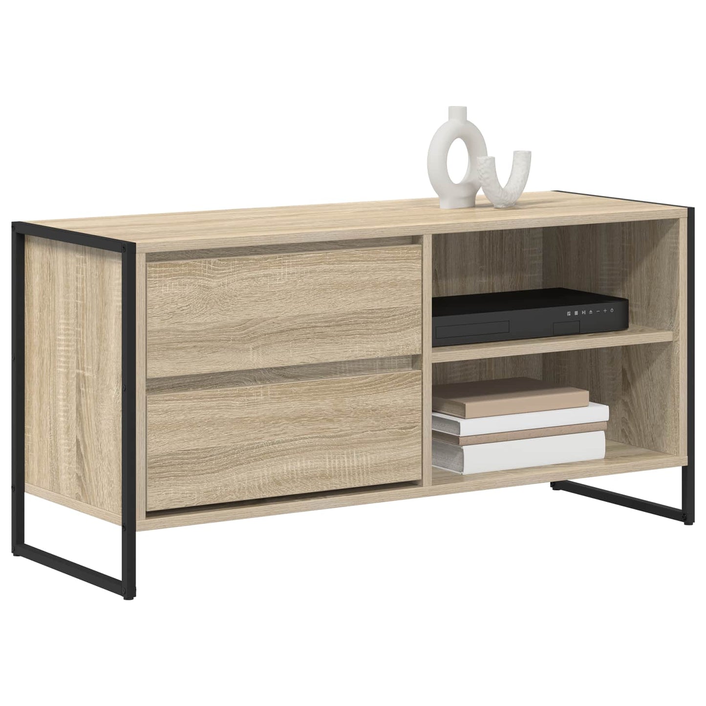 TV-skab med skuffe Sonoma 100 x 36 x 49,5 cm Konstrueret træ