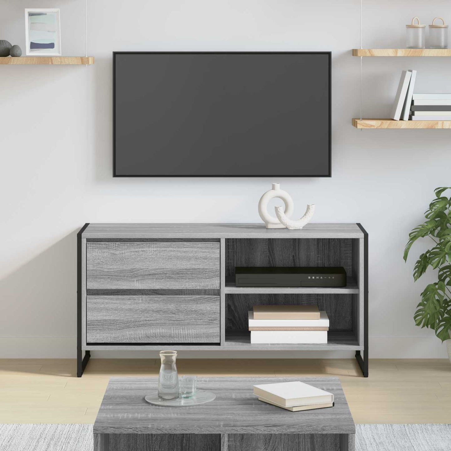 TV-skab Grå Sonoma 100 x 36 x 49,5 cm Konstrueret træ