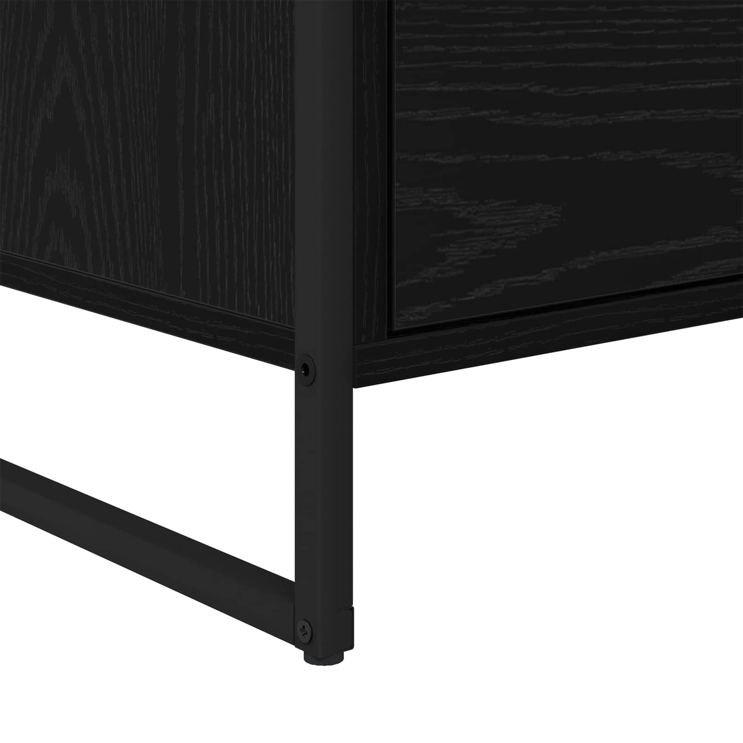 Sideboard med skuffe Sort eg 79 x 36 x 75.5 cm Konstrueret træ