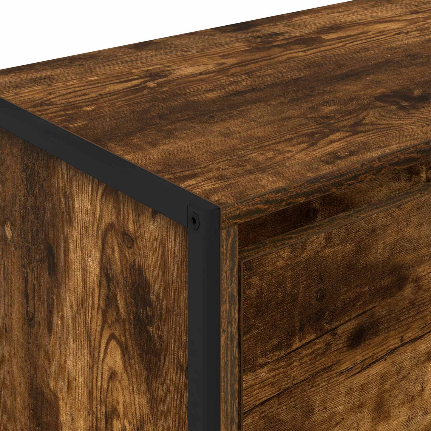 Sideboard med skuffe Røget Eg 79 x 36 x 75.5 cm Konstrueret træ
