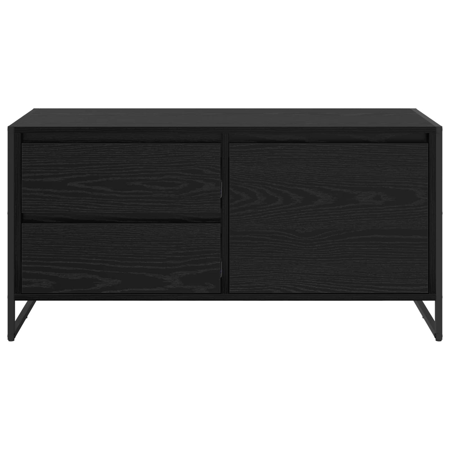 TV-skab med skuffe Sort eg 100 x 36 x 49,5 cm Konstrueret træ